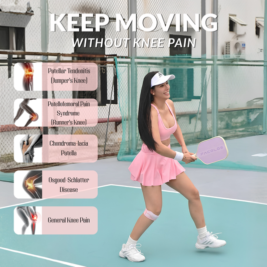 Adjustable Patella Tendon Strap 1 Pair — Breathable Knee Support Bands with Silicone Cushion, Black/Pink