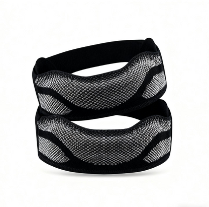 Adjustable Patella Tendon Strap 1 Pair — Breathable Knee Support Bands with Silicone Cushion, Black/Pink